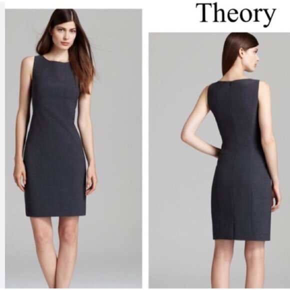 New Theory Betty 2B Edition Tailor Sheath Dress in bloom pink - Picture 1 of 5